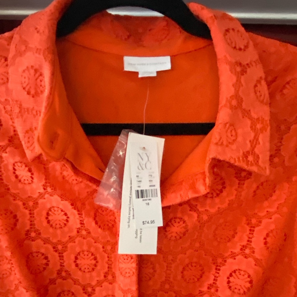 New orange dress with tags.